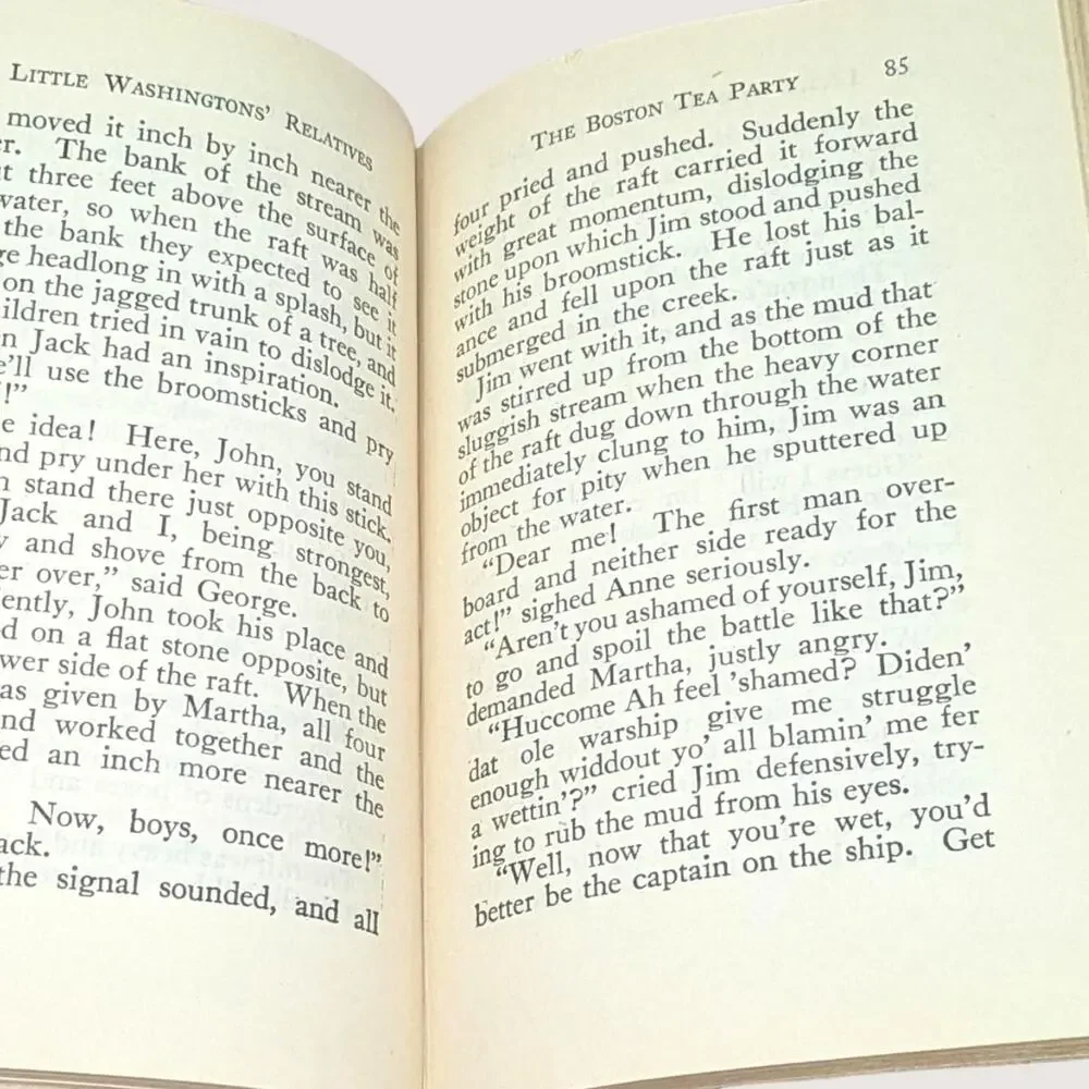 Antique The Little Washingtons Two Hardcover Book Set By Lillian Elizabeth Roy